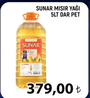 Sunar Mısır Yağı 5Lt Dar Pet