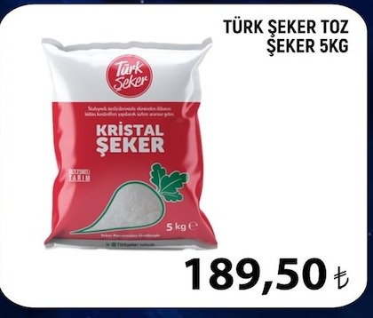 Türk Şeker Toz Şeker 5Kg