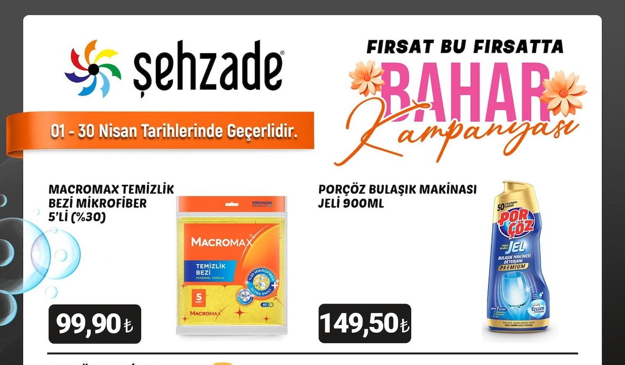 Macromax Temizlik Bezi Mikrofiber 5'Li (%30)