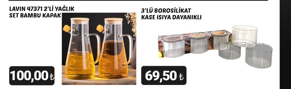Lavin 47371 2'Li Yağlık Set Bambu Kapak