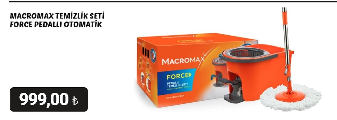 Macromax Temizlik Seti Force Pedallı Otomatik