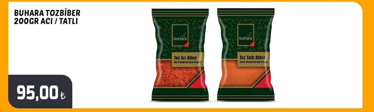 Buhara Toz Biber 200Gr Acı / Tatlı