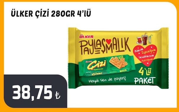 Ülker Çizi 280Gr 4'Lü