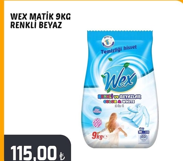 Wex Matik 9Kg Renkli Beyaz