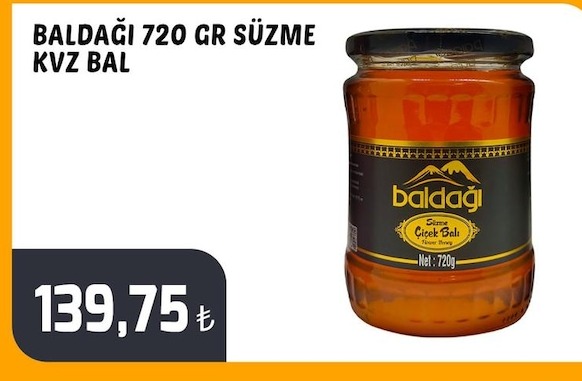 Baldagi 720 Gr Süzme Kvz Bal