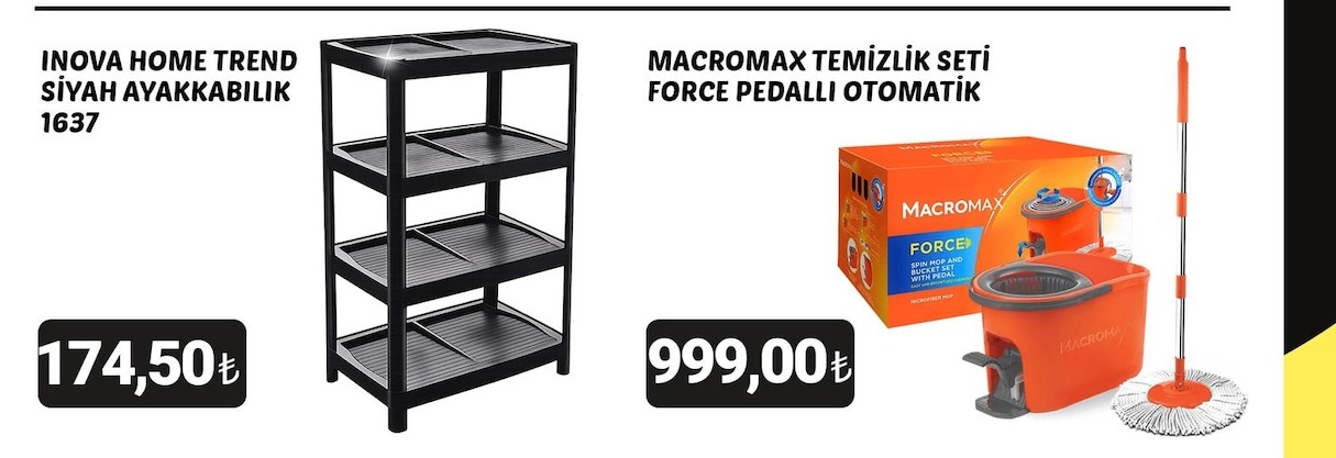 Inova Home Trend Siyah Ayakkabilik 1637