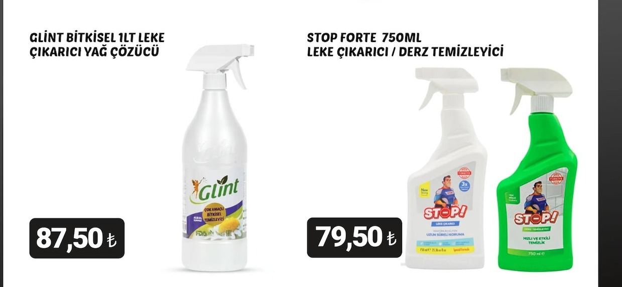 Glint Bitkisel 1Lt Leke Çıkarıcı Yağ Çözücü