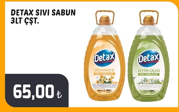 Detax Sıvı Sabun 3 Lt Çeşni