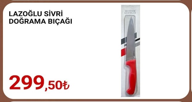 Lazoğlu Sivri Doğrama Bıçağı