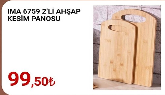 Ima 6759 2'Li Ahşap Kesim Panosu