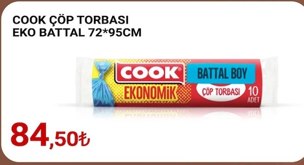 Cook Çöp Torbası Eko Battal 72*95Cm