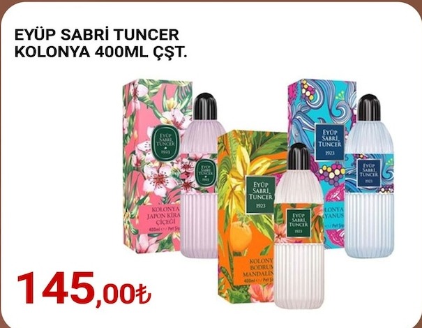 Eyüp Sabri Tuncer Kolonya 400Ml Çeşitleri