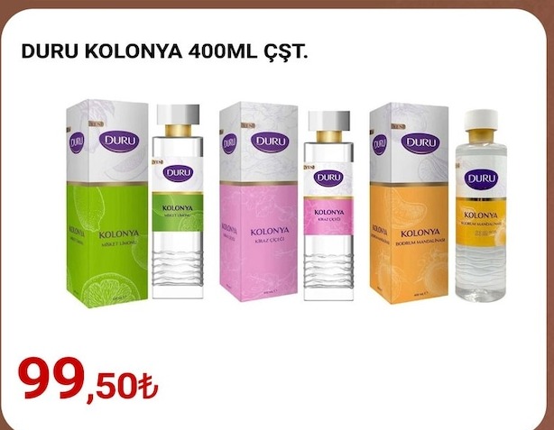 Duru Kolonya 400Ml Çeşitleri