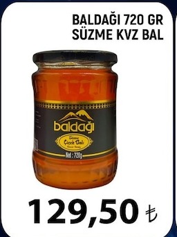 Baldagı 720 Gr Süzme Kvz Bal