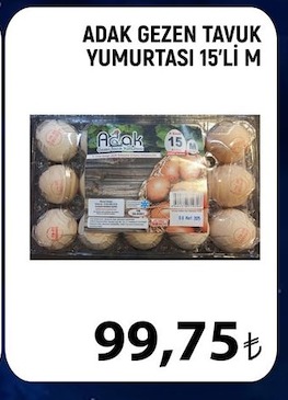 Adak Gezen Tavuk Yumurtasi 15'Li M