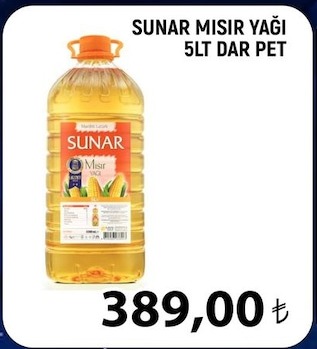 Sunar Mısır Yağı 5Lt