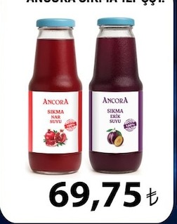 Ancora Sıkma Nar Suyu / Erik Suyu 2 Adet