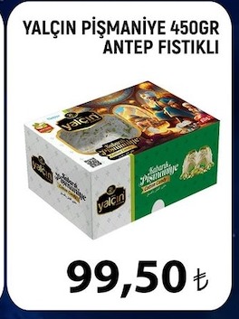 Yalcin Pişmaniye 450Gr Antep Fıstıklı