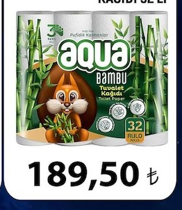 Aqua Bambu Tuvalet Kağıdı 32 Rulo