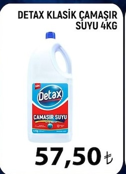 Detax Klasik Çamaşır Suyu 4Kg