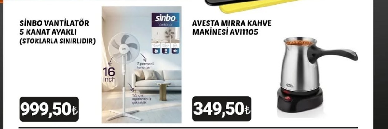 Sinbo Vantilatör 5 Kanat Ayaklı 16 Inch