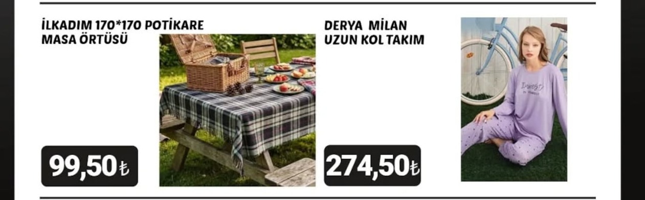 İlkadimat 170*170 Pötikare Masa Örtüsü