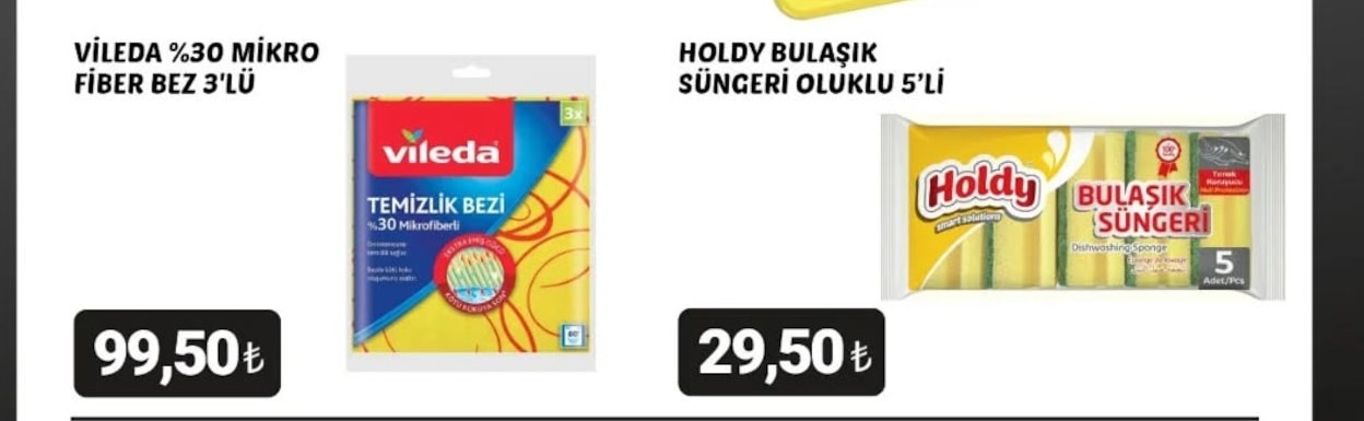 Vileda %30 Mikro Fiber Bez 3'Lü