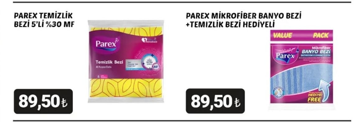 Parex Temizlik Bezi 5'Li %30 Mf