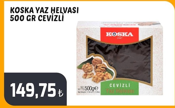 Koska Yaz Helvasi 500 Gr Cevizli