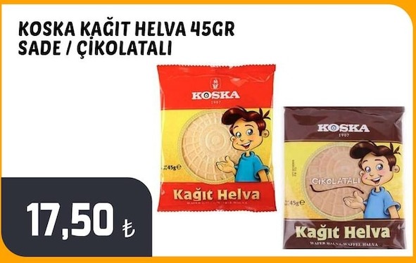 Koska Kağıt Helva 45Gr Sade / Çikolatalı