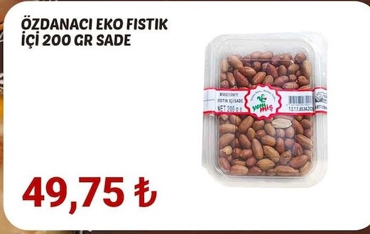 Özdanaci Eko Fistik Içi 200G Sade