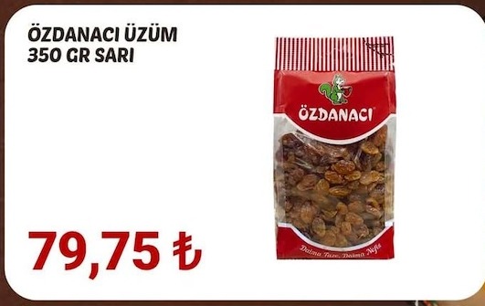 Özdanaci Üzüm 350G Sari