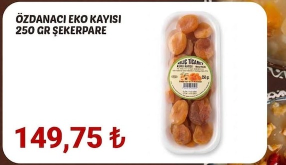 Özdanaci Eko Kayisi 250G Sekerpore