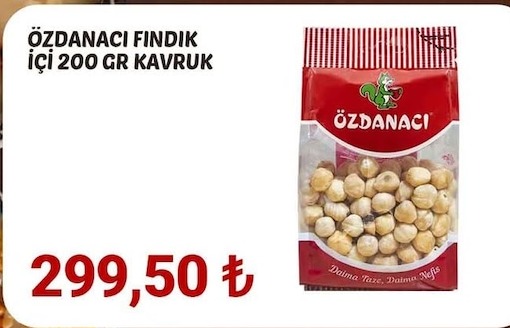 Özdanaci Findik Içi 200 Gr Kavruk