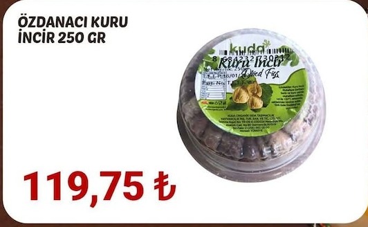 Özdanaci Kuru İncir 250Gr