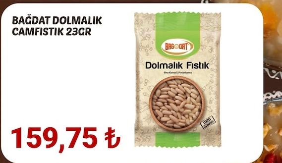 Bağdat Dolmalık Çamfıstık 23Gr