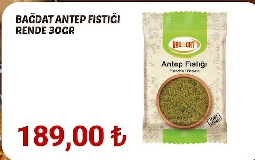 Bağdat Antep Fıstığı Rende 30Gr