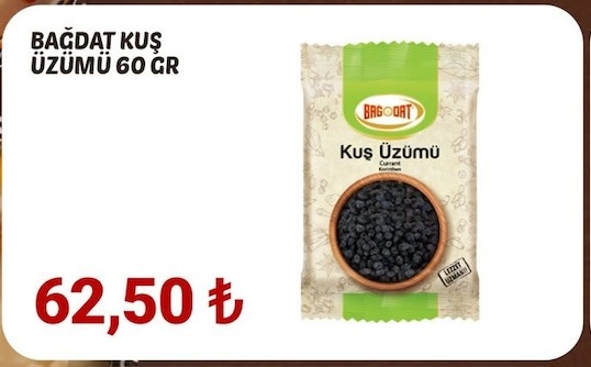Bağdat Kuş Üzümü 60G