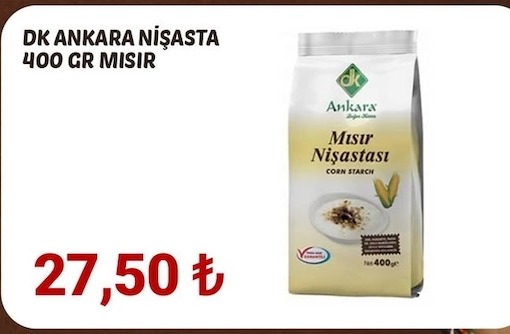 Dk Ankara Mısır Nişastası 400 Gr