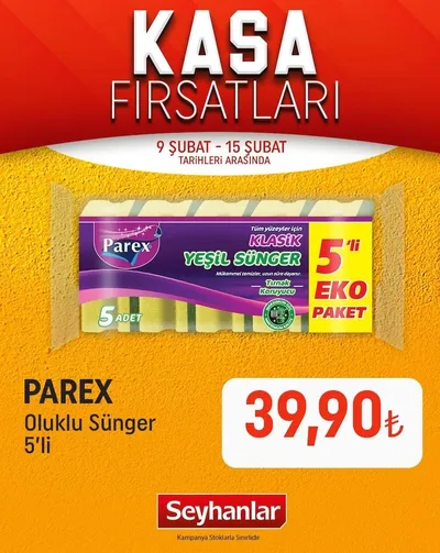Parex Oluklu Sünger 5'Li