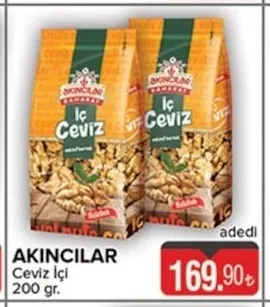 Akincilar Ceviz İçi 200 Gr.