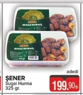 Şener Sugal Hurma 325 Gr.