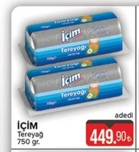 İçim Tereyağ 750 Gr.