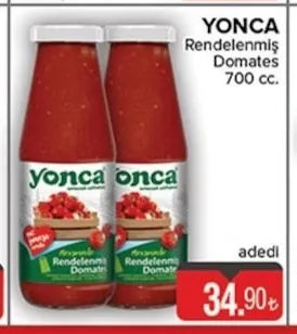Yonca Rendelenmiş Domates 700 Cc.