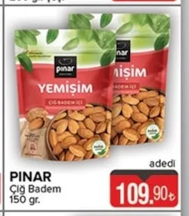 Pinar Çiğ Badem 150 Gr.