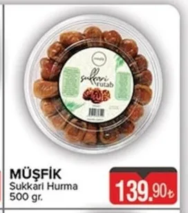 Müşfi̇K Sukkari Hurma 500 Gr.