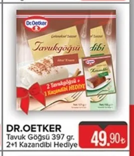 Dr.Oetker Tavuk Göğsü 397 Gr. 2+1 Kazandibi Hediye
