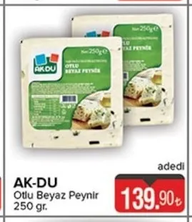 Ak-Du Otlu Beyaz Peynir 250 Gr.
