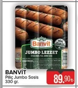 Banvi̇T Piliç Jumbo Sosis 330 Gr.