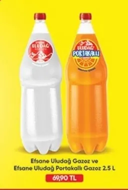 Efsane Uludağ Gazoz Ve Efsane Uludağ Portakallı Gazoz 2.5 L